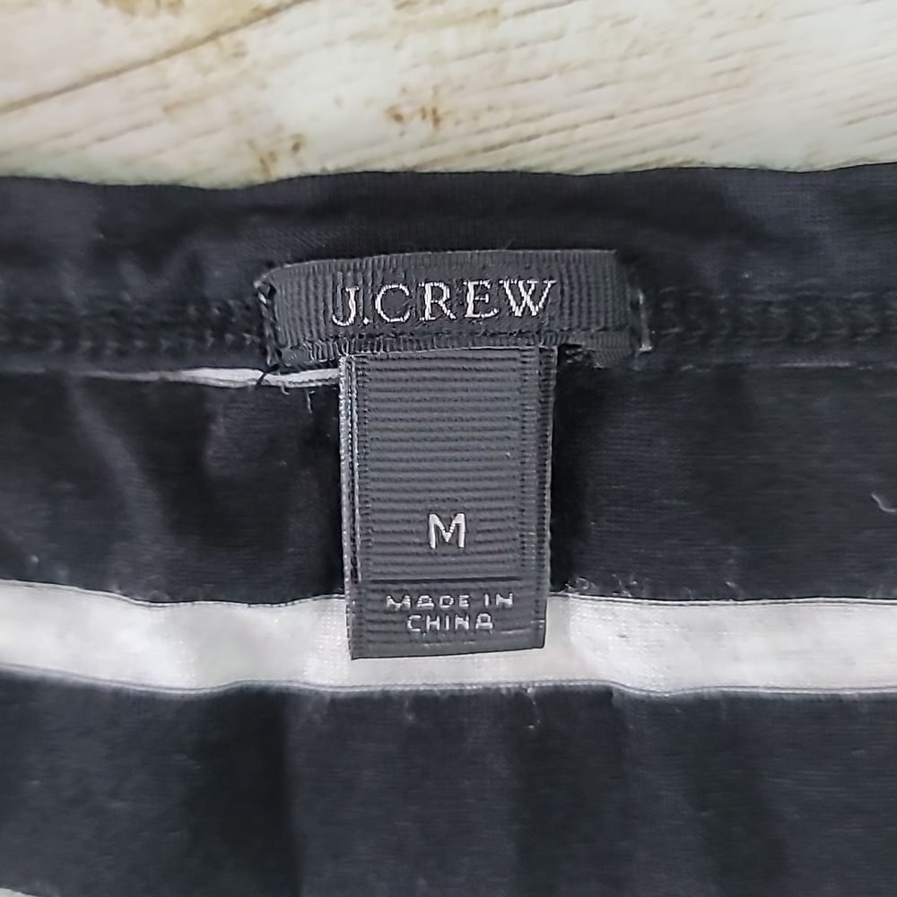 J. Crew Womens Black White Striped Scoop Neck Racerback Maxi Tank Dress Size M - Picture 4 of 8